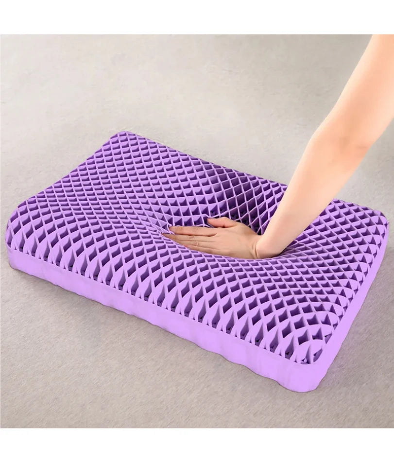 Pectin Pillow Breathable Air Layer TPE Pillow Washable with Water, Zero Pressure Cervical Neck Pillow Latex Adult Single Pillow